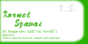 kornel szavai business card